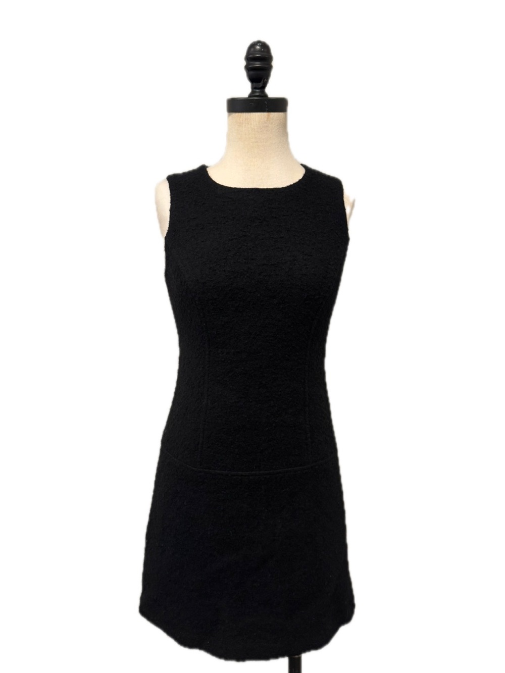 Betsey Johnson Vintage Classic Black Wool Sleeveless Sheath Dress